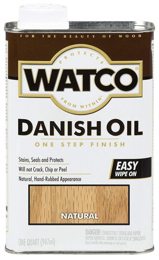 Watco Rust-Oleum A65741 Danish Oil Wood Finish, Quart, Natural