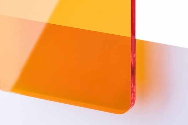 Orange (UV) plexiglass sheets